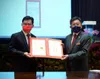 Deputy Prime Minister Heng Swee Keat (left) with SCCCI's new president Kho Choon Keng at SCCCI's 61st council installation ceremony. ST Photo: Ng Sor Luan