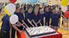 SCHS ExCo member led by Chairman Dr Sia and former Chairman Mr Jonathan Lee in the cake-cutting ceremony.